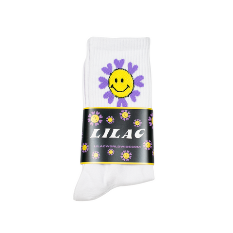 Smiley Sock - White